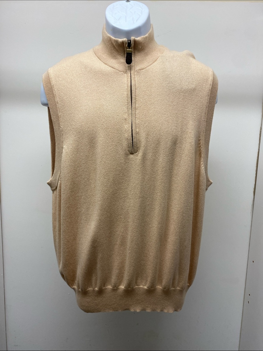 Orvis Half-Zip Cotton Cashmere Sweater Vest NWT